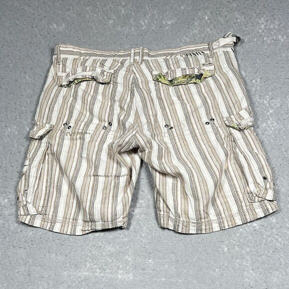 Miss Me Womens Size Large Multicolored Striped Cargo Bermuda Shorts 100% Cotton - Picture 11 of 15